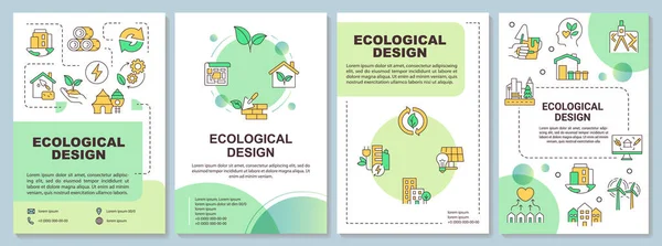 Ecological urban design brochure template — стоковый вектор