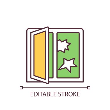 Kırık pencere RGB renk simgesi