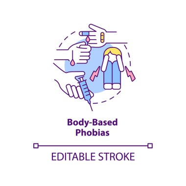 Vücut tabanlı fobi konsepti simgesi