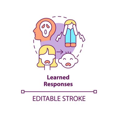 Öğrenilmiş tepkiler konsepti simgesi