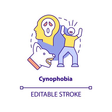 Cynofobi konsepti simgesi