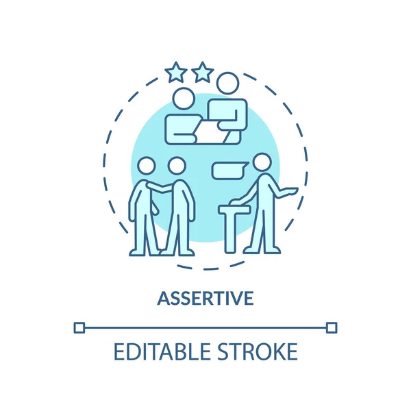 Assertive turquoise concept icon — Vector de stock