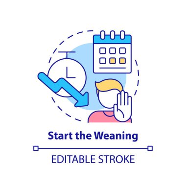 Sütten kesme konsepti simgesine başla