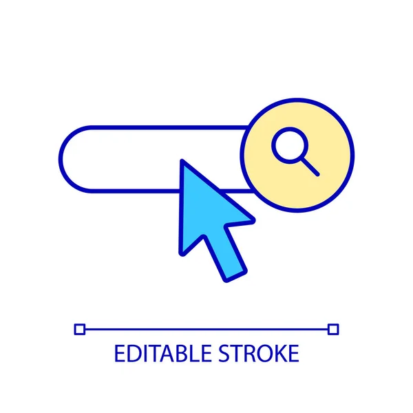 Wyszukiwanie informacji w Internecie ikona kolorów RGB — Wektor stockowy