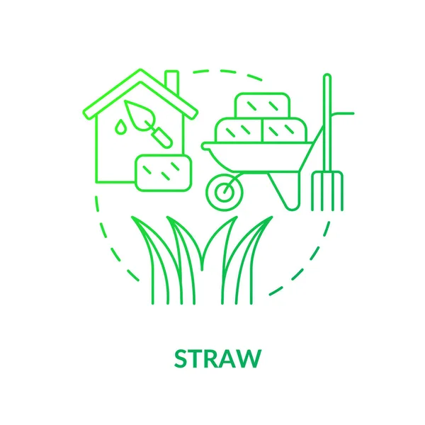Straw green gradient concept icon — Vector de stock