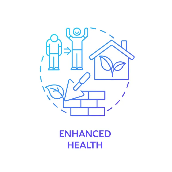 Покращена піктограма концепції синього градієнта здоров'я — стоковий вектор