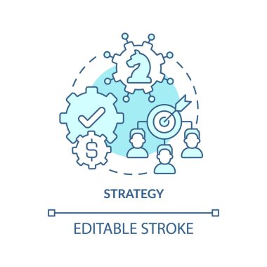 Strateji turkuvaz konsept simgesi