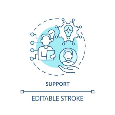 Turkuaz konsept simgesini destekle