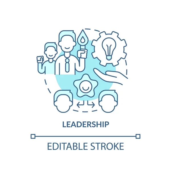 Leadership turquoise concept icon — Image vectorielle