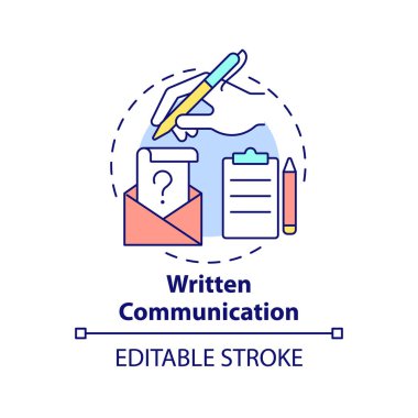 Yazılı iletişim konsepti simgesi