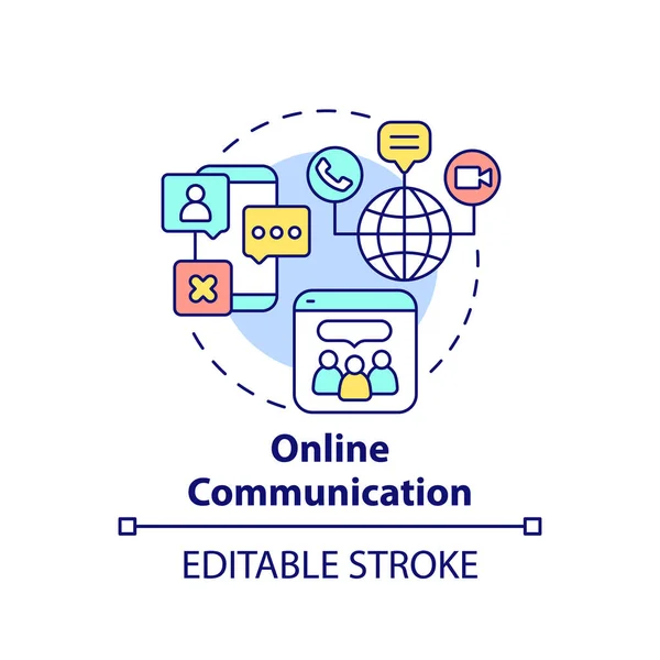 Online kommunikációs koncepció ikon — Stock Vector