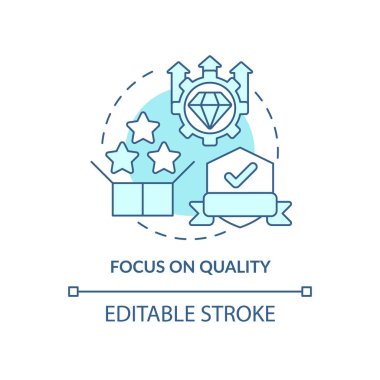 Kaliteli turkuaz konsept simgesine odaklan