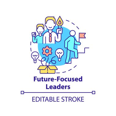 Geleceğe odaklı liderler konsepti simgesi