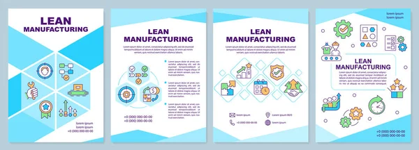 Lean manufacturing brochure template — Vector de stock