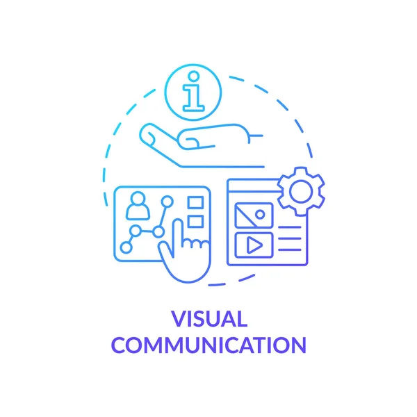Ikona koncepce modrého přechodu pro vizuální komunikaci — Stockový vektor