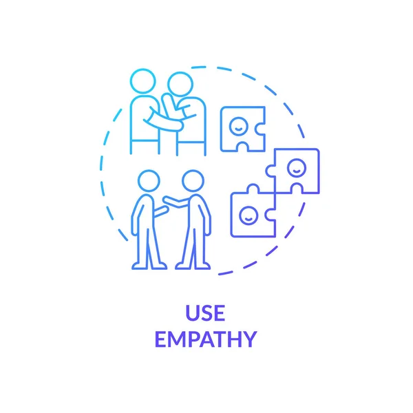 Empati mavi gradyan konsept simgesi kullan — Stok Vektör