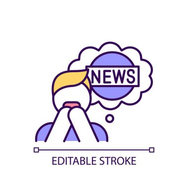 Tehdit haber RGB renk simgesi düşünceleri