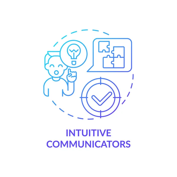 Intuitive communicators blue gradient concept icon — Image vectorielle