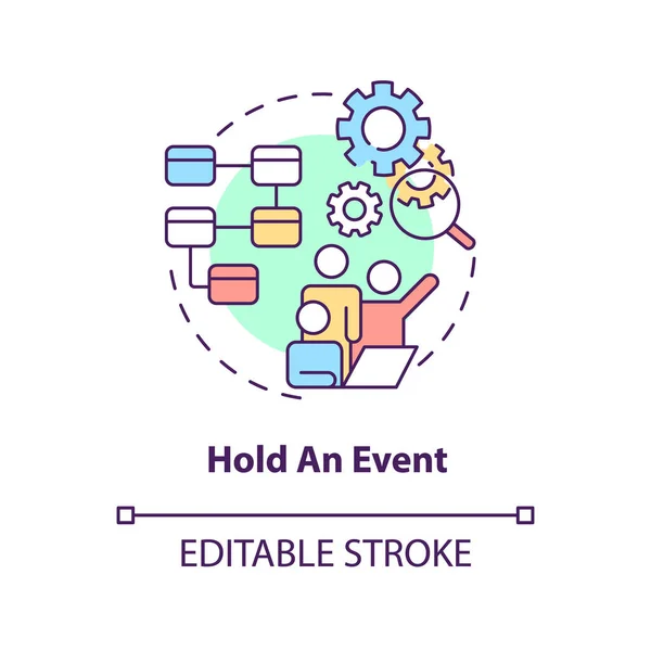 Hold event concept icon — Vector de stock