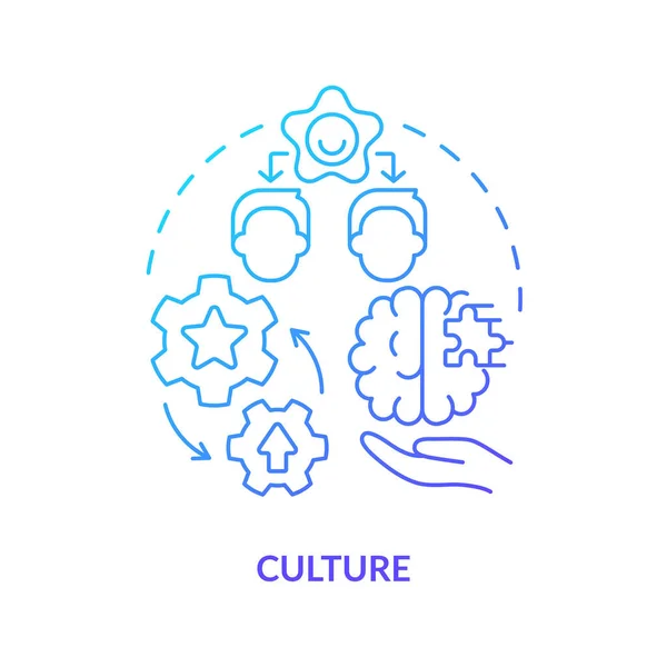 Culture blue gradient concept icon — Image vectorielle
