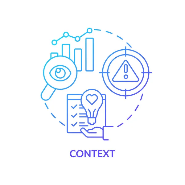 Context blue gradient concept icon — Image vectorielle