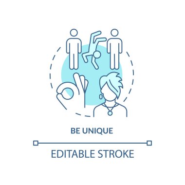 Benzersiz bir turkuaz konsept simgesi ol