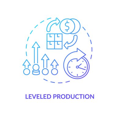 Leveled production blue gradient icon