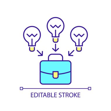 Başlangıç fikirleri geliştiriliyor RGB renk simgesi