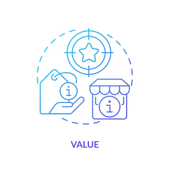 Value blue gradient icon — Image vectorielle