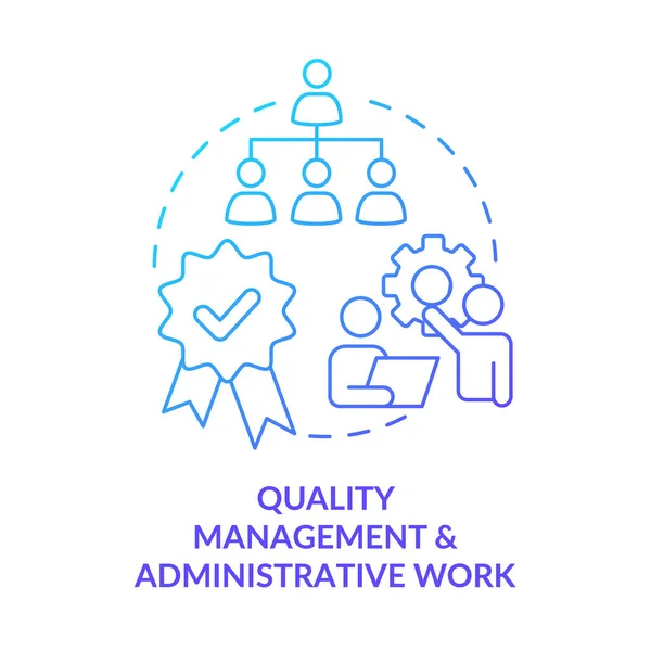 Управление качеством и административная работа — стоковый вектор