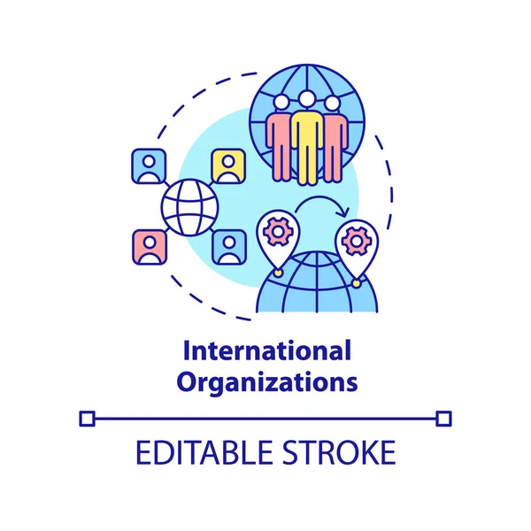 Begrippenpictogram internationale organisaties — Stockvector