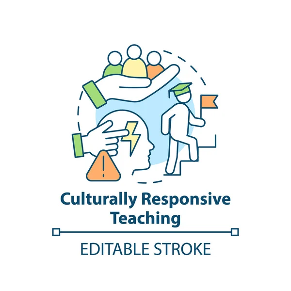 Culturalmente sensibile icona concetto di insegnamento — Vettoriale Stock