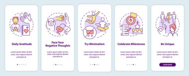 Mobil uygulama ekranında kendini sevme alıştırmaları