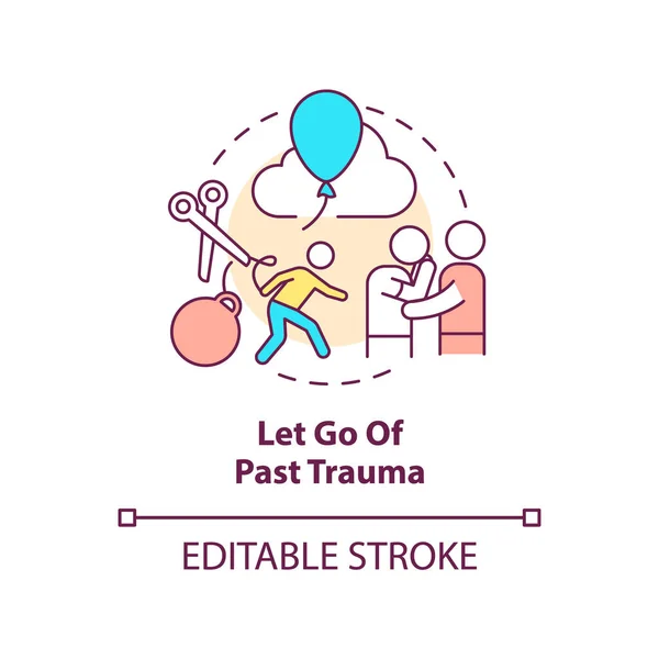 Let go of past trauma concept icon — Image vectorielle