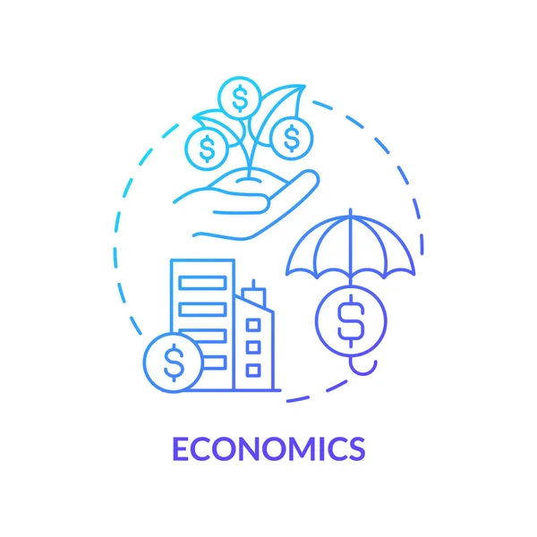 Economics blue gradient concept icon — Stockvector