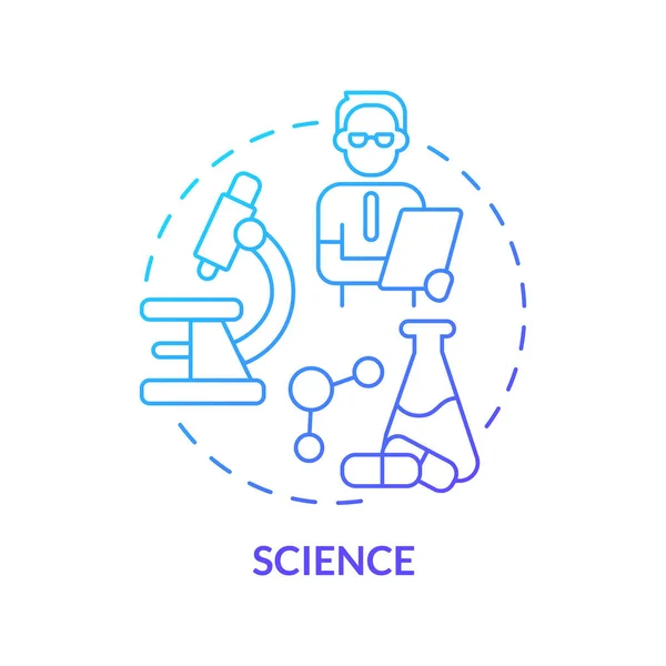 Science blue gradient concept icon — Vector de stock
