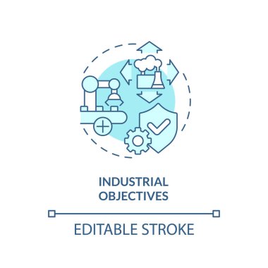 Endüstriyel hedefler türkuaz konsept simgesi