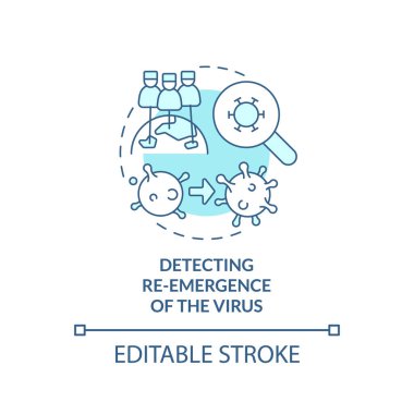 Virüsün tekrar ortaya çıkması türkuaz konsept simgesi tespit ediliyor