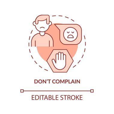 Kırmızı konsept simgesinden yakınmayın