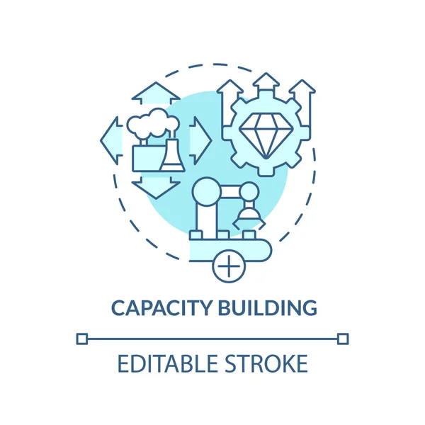 Capacity building turquoise concept icon — стоковый вектор