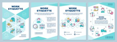 Çalışma adabı broşürü şablonu