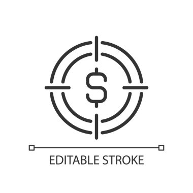 Finansal hedef piksel mükemmel doğrusal simge