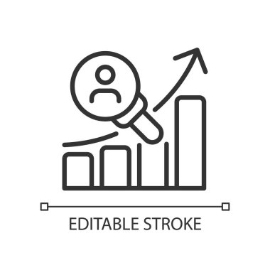 Müşteri araştırma pikseli mükemmel doğrusal simge
