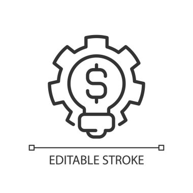 İş fikri pikseli mükemmel doğrusal simge