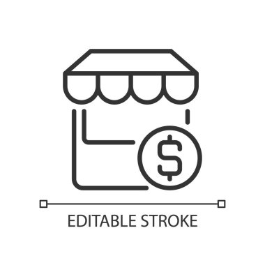 Küçük işletme piksel mükemmel doğrusal simgesi