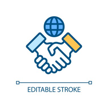 Uluslararası şirket pikseli mükemmel RGB renk simgesi