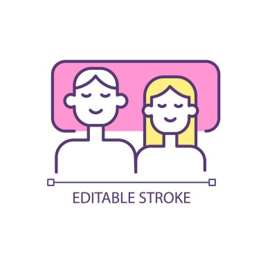 Partner RGB renk simgesi ile birlikte yatmak