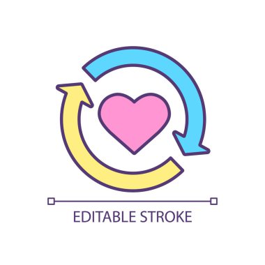 Aşk RGB renk simgesi değiş tokuşu