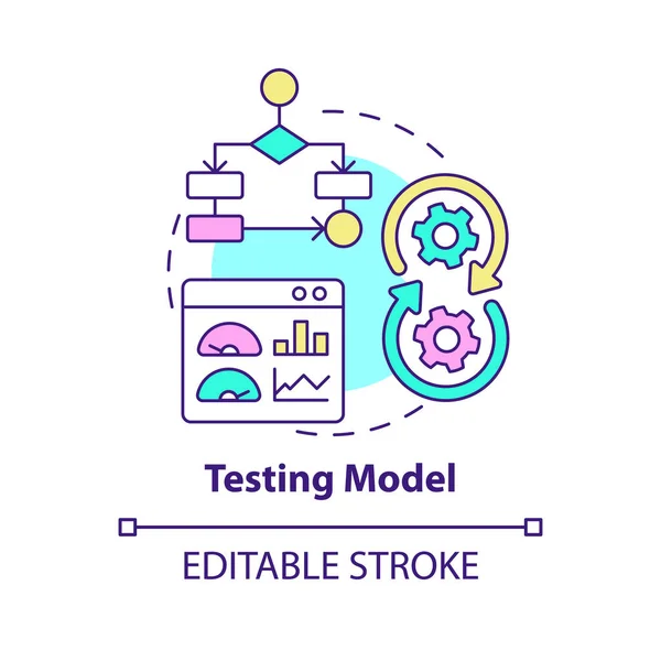 Testing model concept icon — Image vectorielle