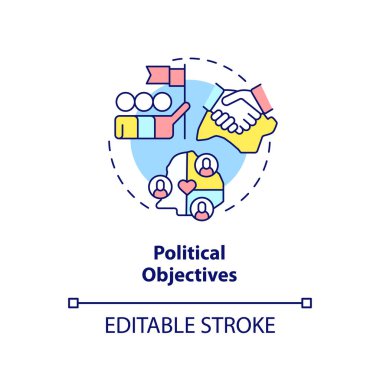 Siyasi hedefler kavram simgesi